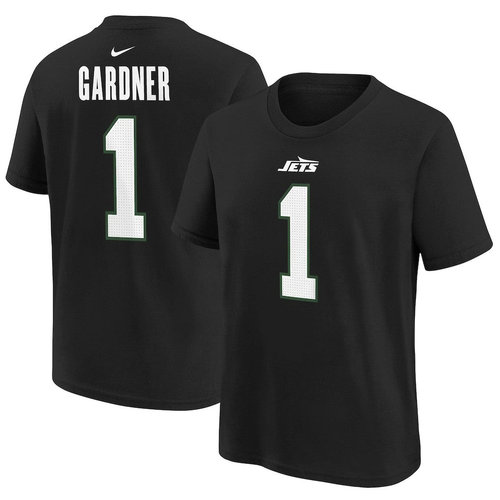 Ahmad Sauce Gardner New York Jets Youth Player Name & Number T-Shirt Black | Nike for Sale