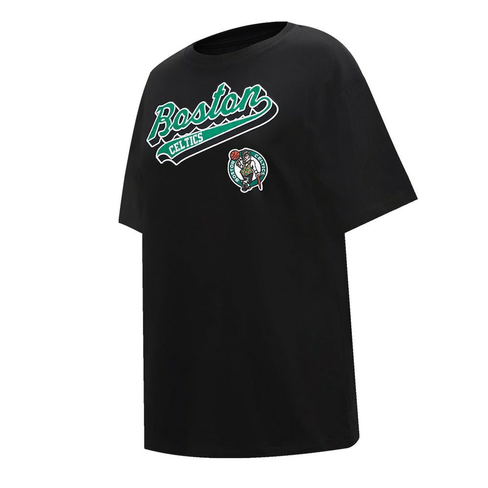 Boston Celtics Pro Standard Women's Script Boyfriend T-Shirt Black - NBA