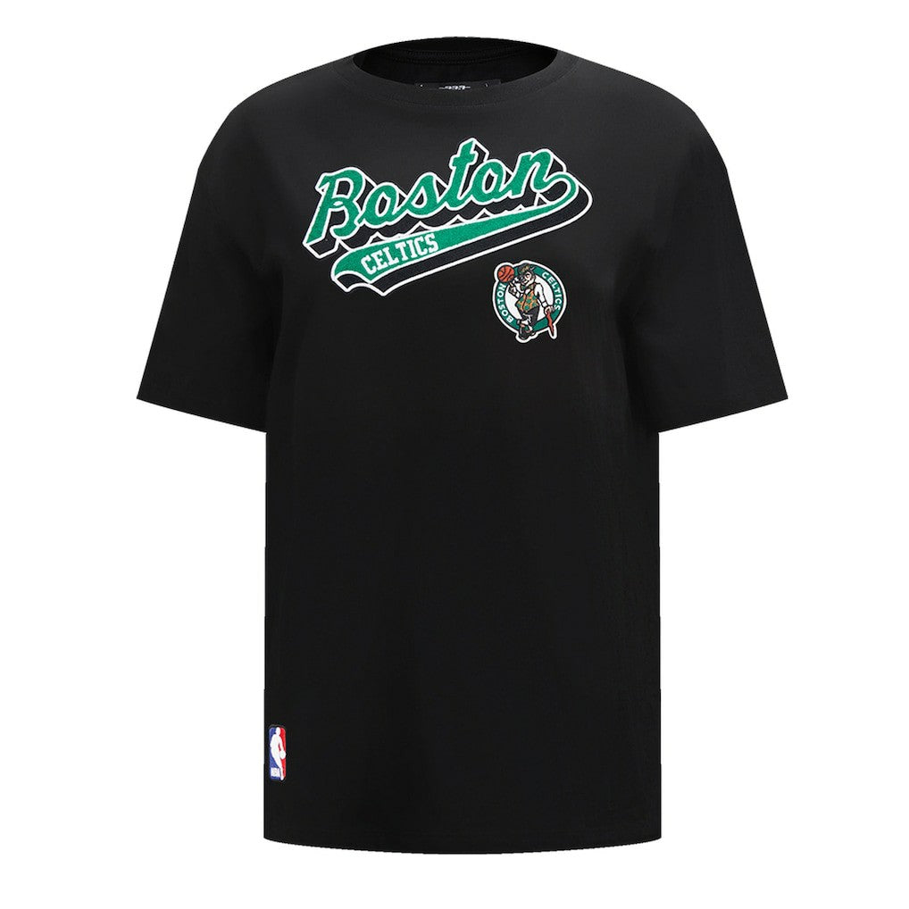 Boston Celtics Pro Standard Women's Script Boyfriend T-Shirt Black - NBA