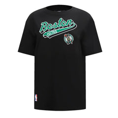 Boston Celtics Pro Standard Women's Script Boyfriend T-Shirt Black - NBA