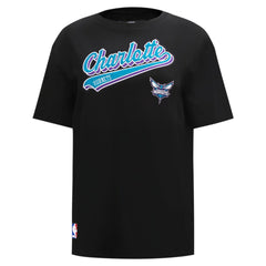 Charlotte Hornets Pro Standard Women's Script Boyfriend T-Shirt Black - NBA