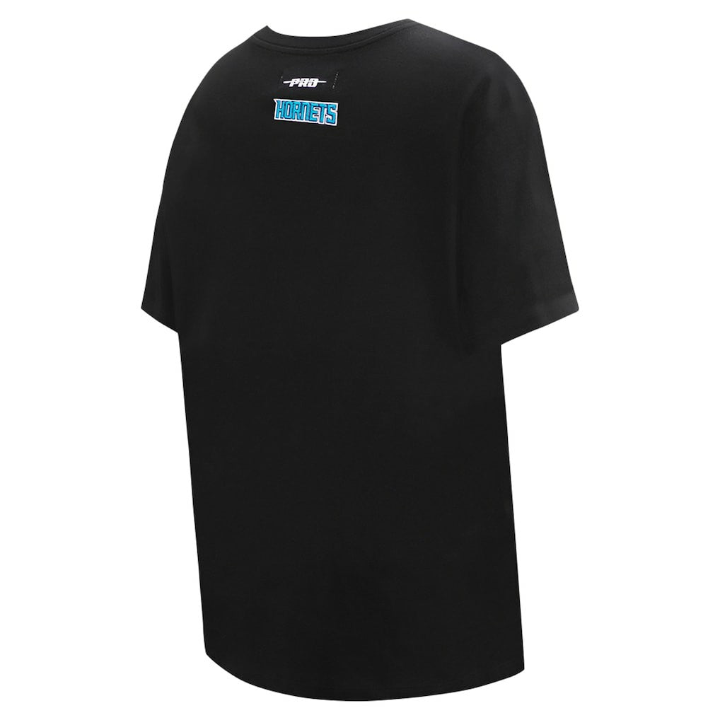 Charlotte Hornets Pro Standard Women's Script Boyfriend T-Shirt Black - NBA
