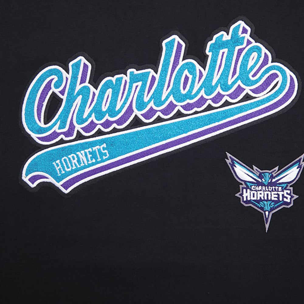 Charlotte Hornets Pro Standard Women's Script Boyfriend T-Shirt Black - NBA