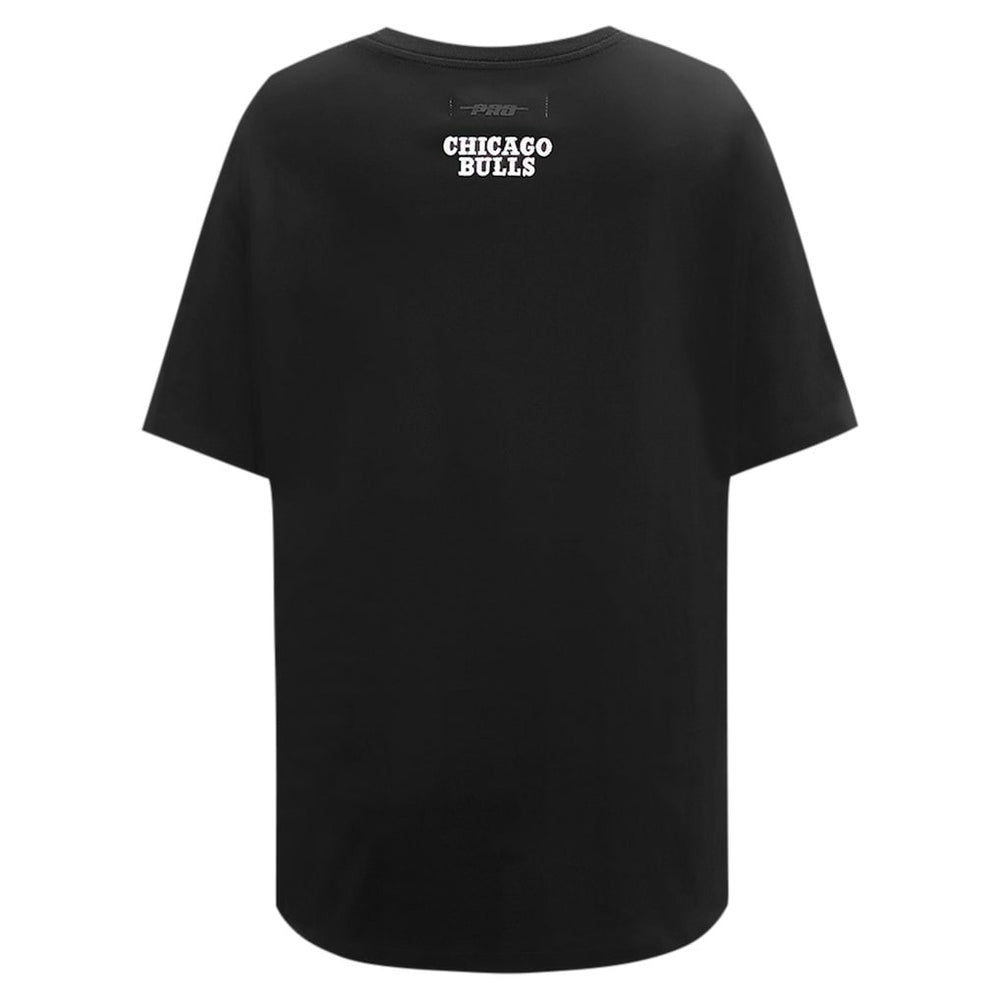 Chicago Bulls Pro Standard Women's Script Boyfriend T-Shirt Black - NBA