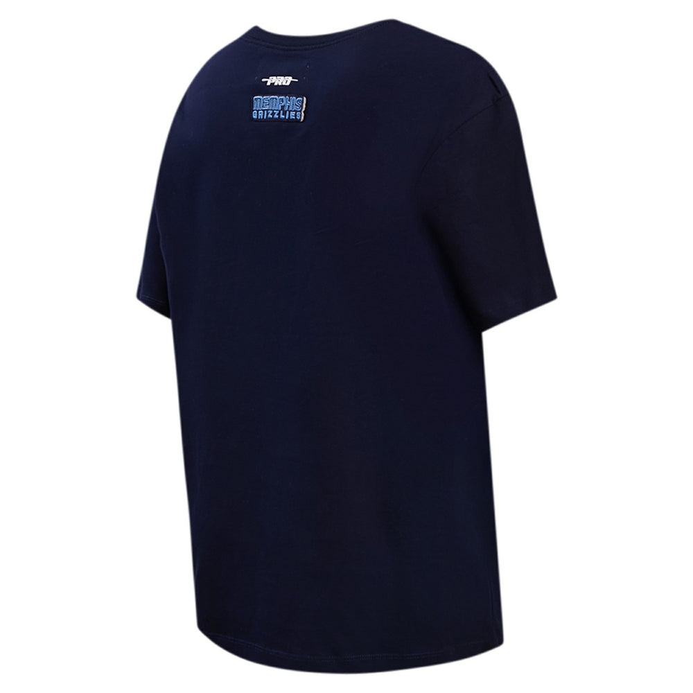 Memphis Grizzlies Pro Standard Women's Script Boyfriend T-Shirt Navy - NBA