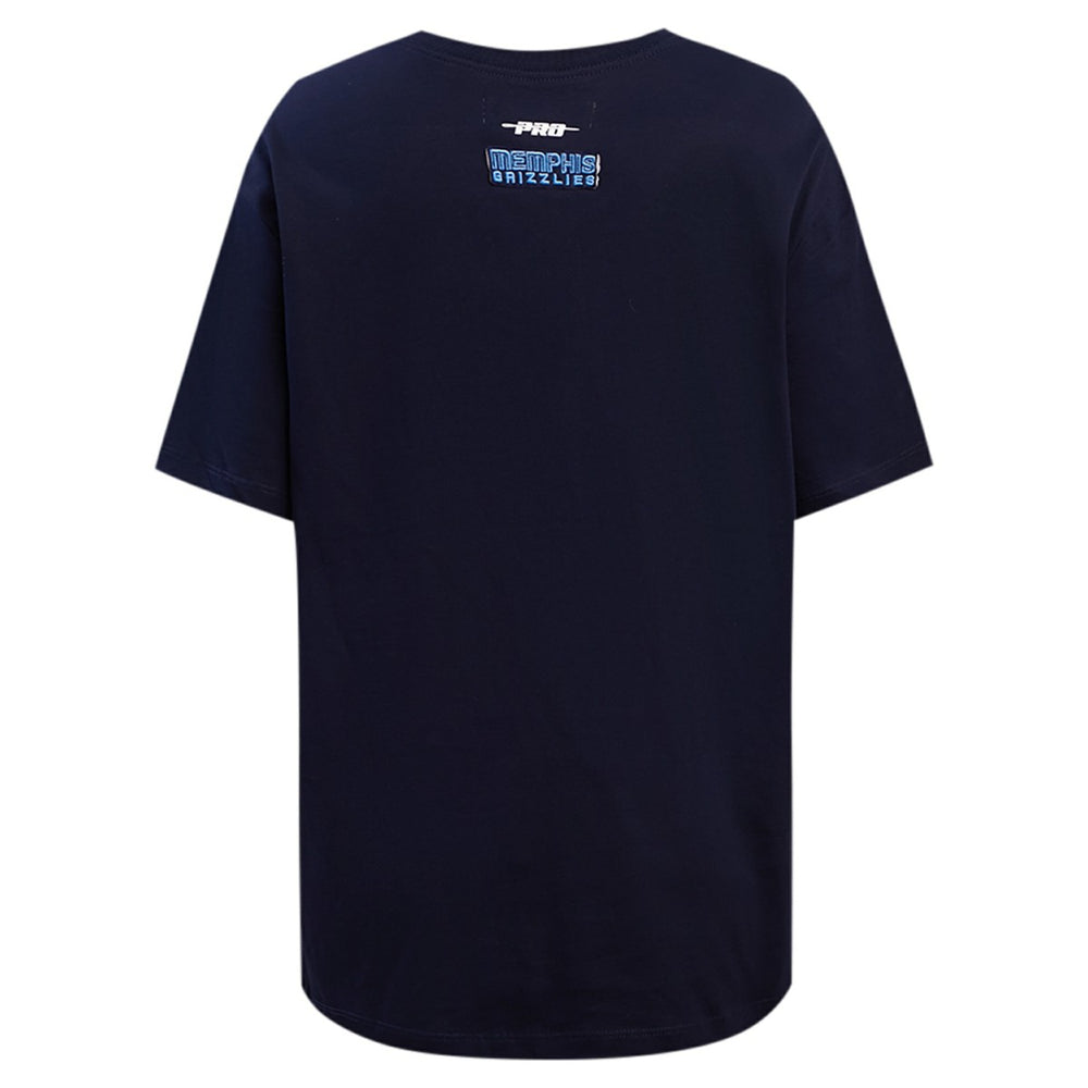 Memphis Grizzlies Pro Standard Women's Script Boyfriend T-Shirt Navy - NBA