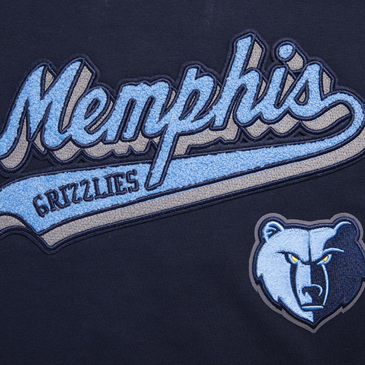Memphis Grizzlies Pro Standard Women's Script Boyfriend T-Shirt Navy - NBA