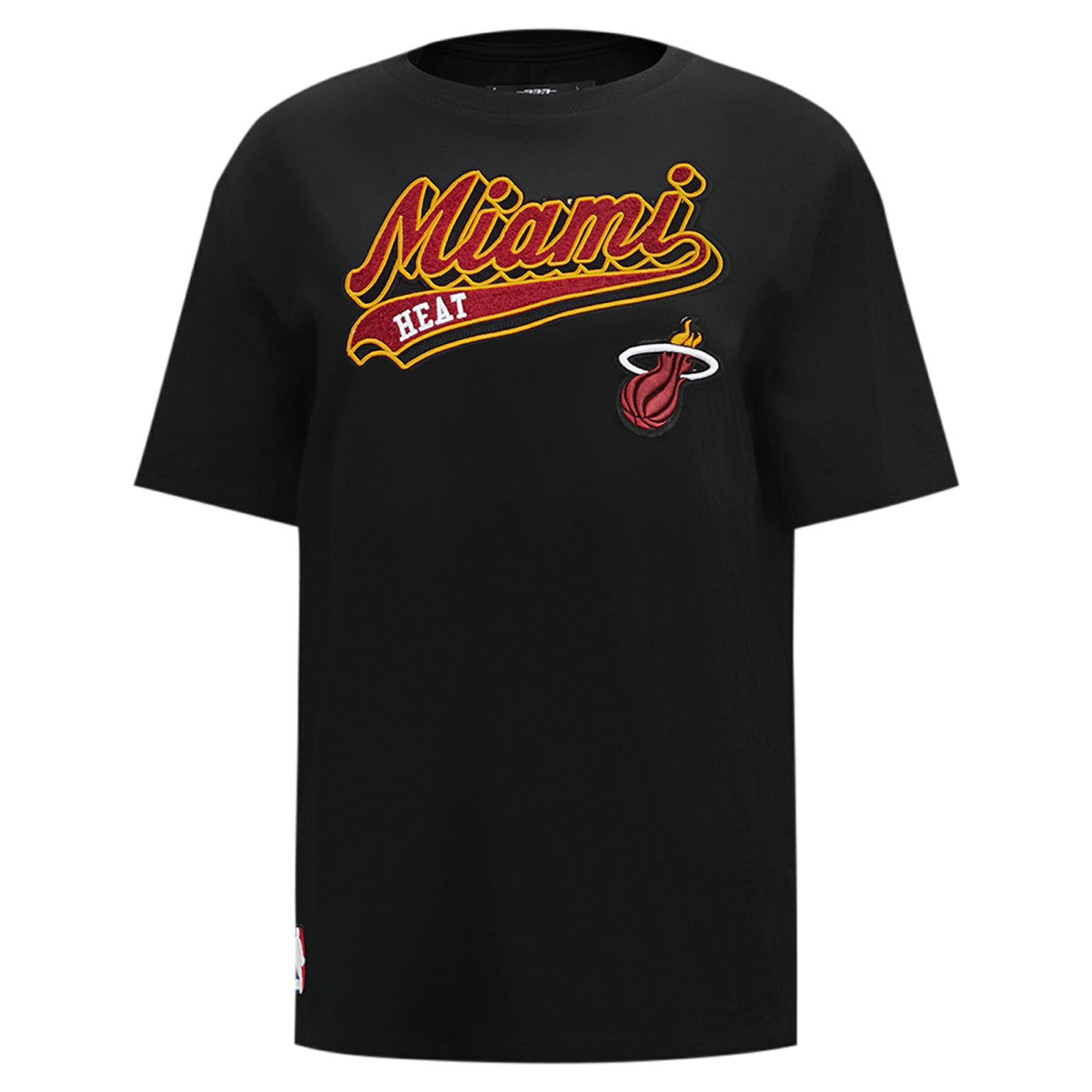 Miami Heat Pro Standard Women's Script Boyfriend T-Shirt Black - NBA