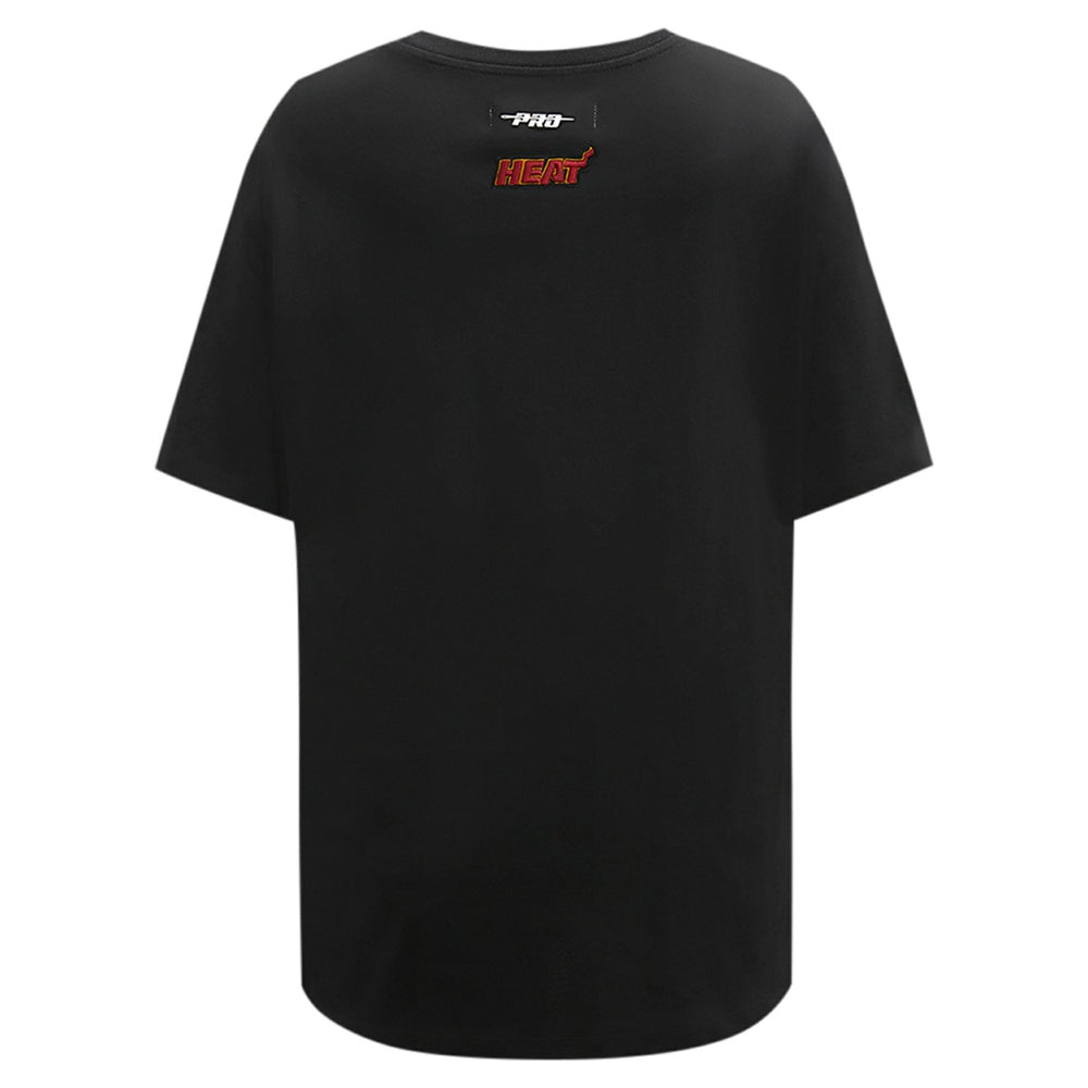 Miami Heat Pro Standard Women's Script Boyfriend T-Shirt Black - NBA