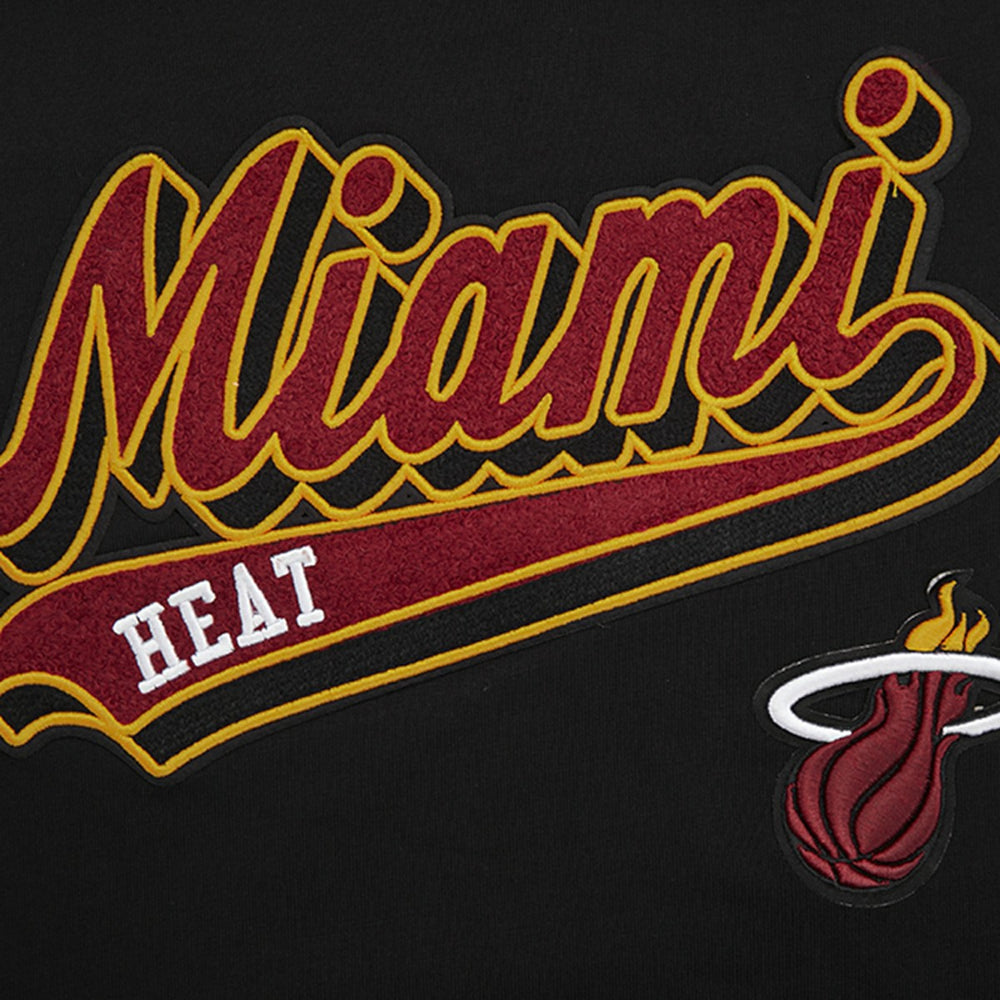 Miami Heat Pro Standard Women's Script Boyfriend T-Shirt Black - NBA