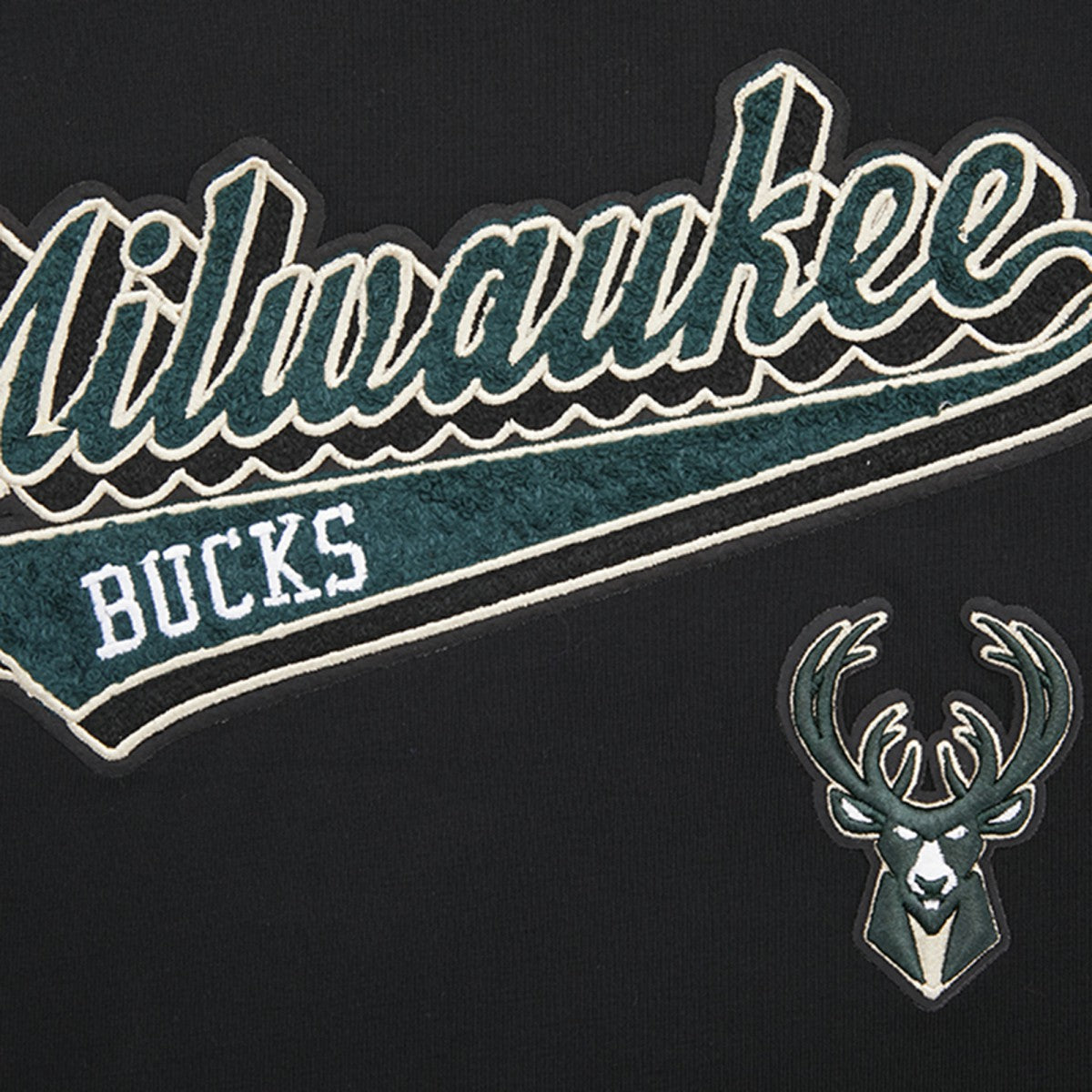 Milwaukee Bucks Pro Standard Women's Script Boyfriend T-Shirt Black - NBA