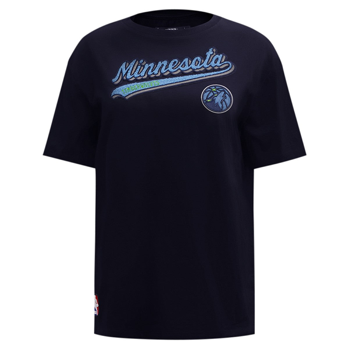 Minnesota Timberwolves Pro Standard Women's Script Boyfriend T-Shirt Navy - NBA