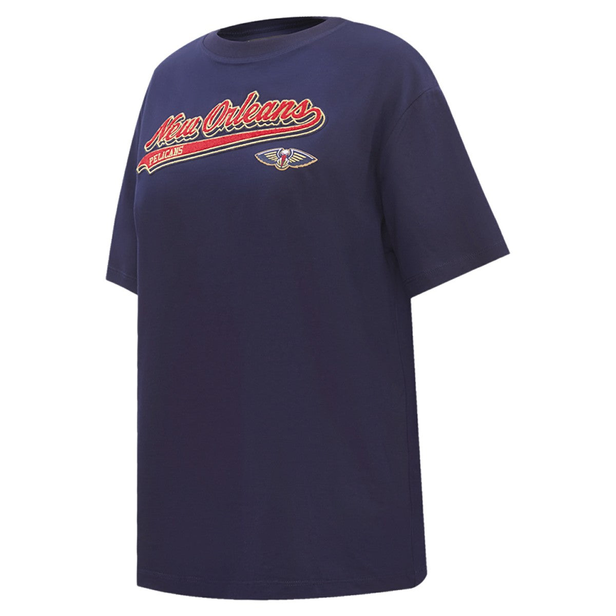 New Orleans Pelicans Pro Standard Women's Script Boyfriend T-Shirt Navy - NBA