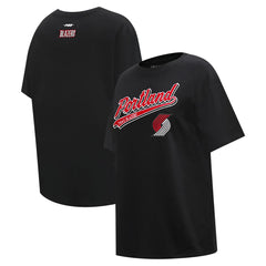 Sacramento Kings Pro Standard Women's Script Boyfriend T-Shirt Black - NBA