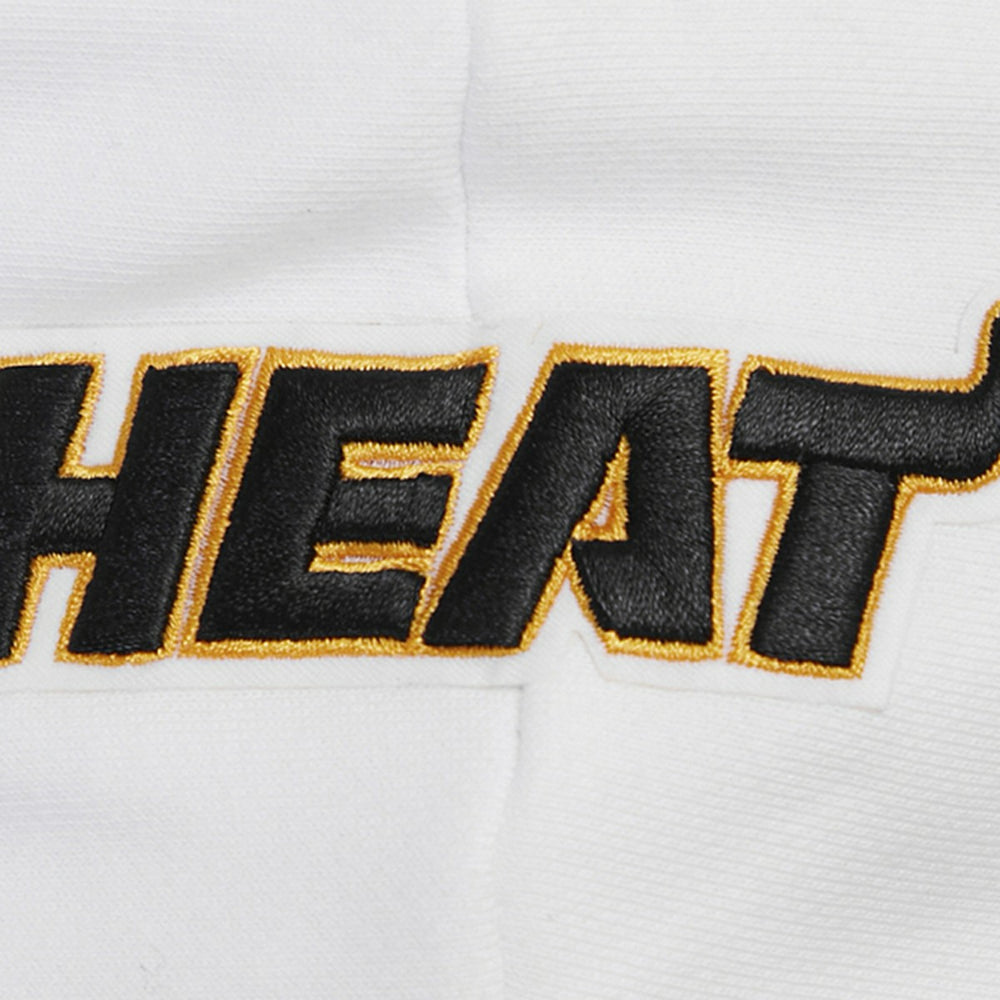 Miami Heat Pro Standard Women's Script Tail Cropped Pullover Hoodie White - NBA