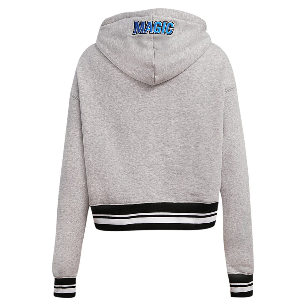 Orlando Magic Pro Standard Women's Script Tail Cropped Pullover Hoodie Heather Gray - NBA