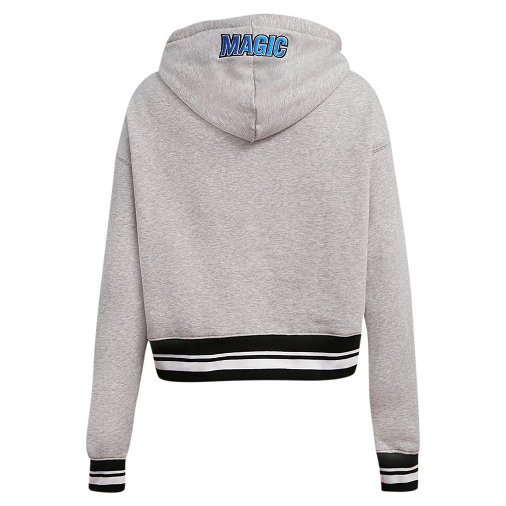 Orlando Magic Pro Standard Women's Script Tail Cropped Pullover Hoodie Heather Gray - NBA