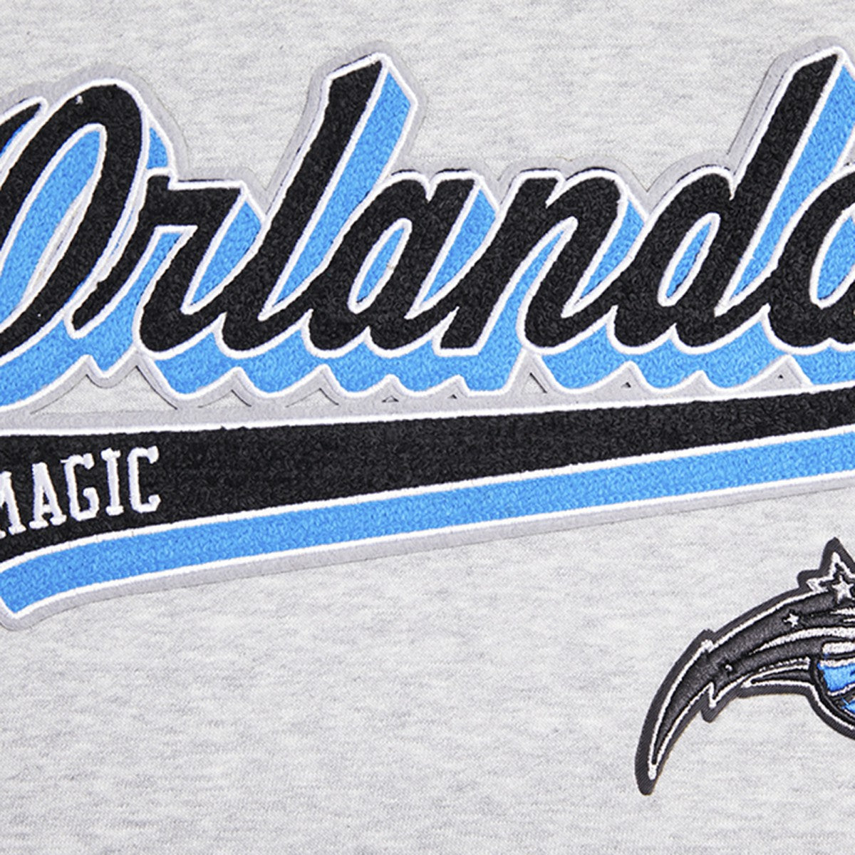 Orlando Magic Pro Standard Women's Script Tail Cropped Pullover Hoodie Heather Gray - NBA