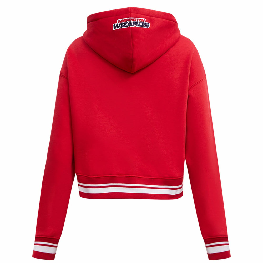 Washington Wizards Pro Standard Women's Script Tail Cropped Pullover Hoodie Red - NBA