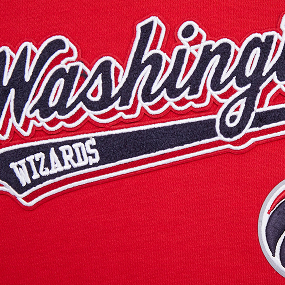 Washington Wizards Pro Standard Women's Script Tail Cropped Pullover Hoodie Red - NBA
