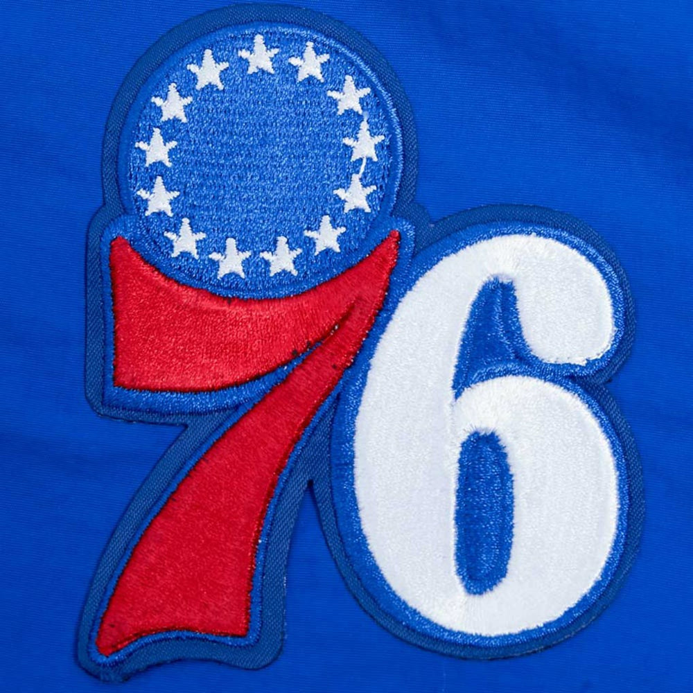 Philadelphia 76ers Pro Standard Classic Wind Woven Cropped Half-Zip Jacket Royal - NBA
