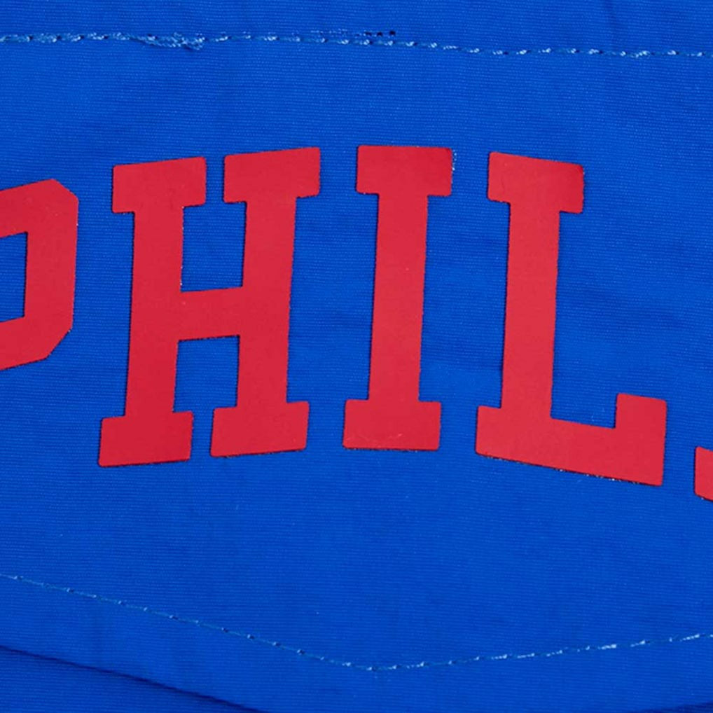 Philadelphia 76ers Pro Standard Classic Wind Woven Cropped Half-Zip Jacket Royal - NBA