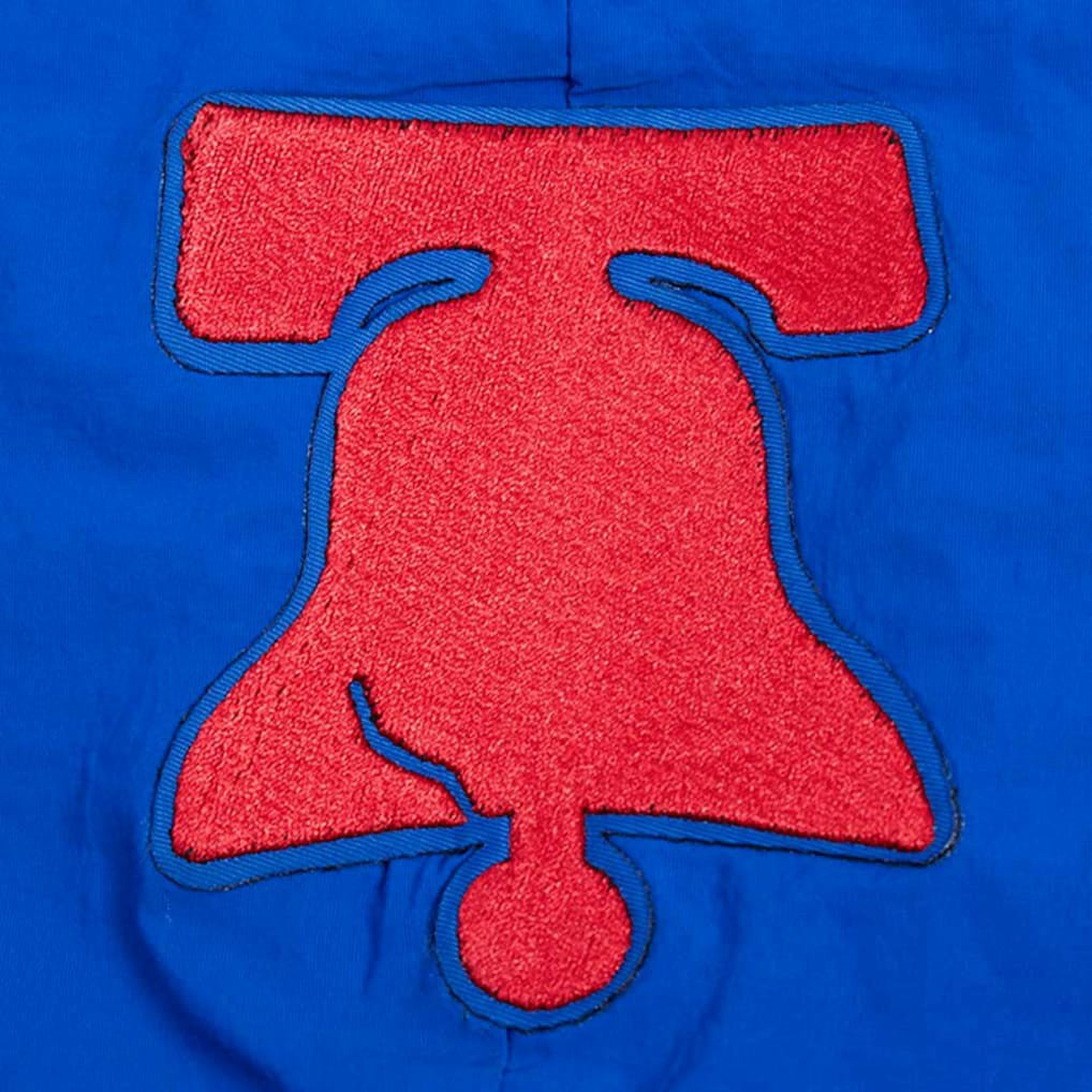 Philadelphia 76ers Pro Standard Classic Wind Woven Cropped Half-Zip Jacket Royal - NBA