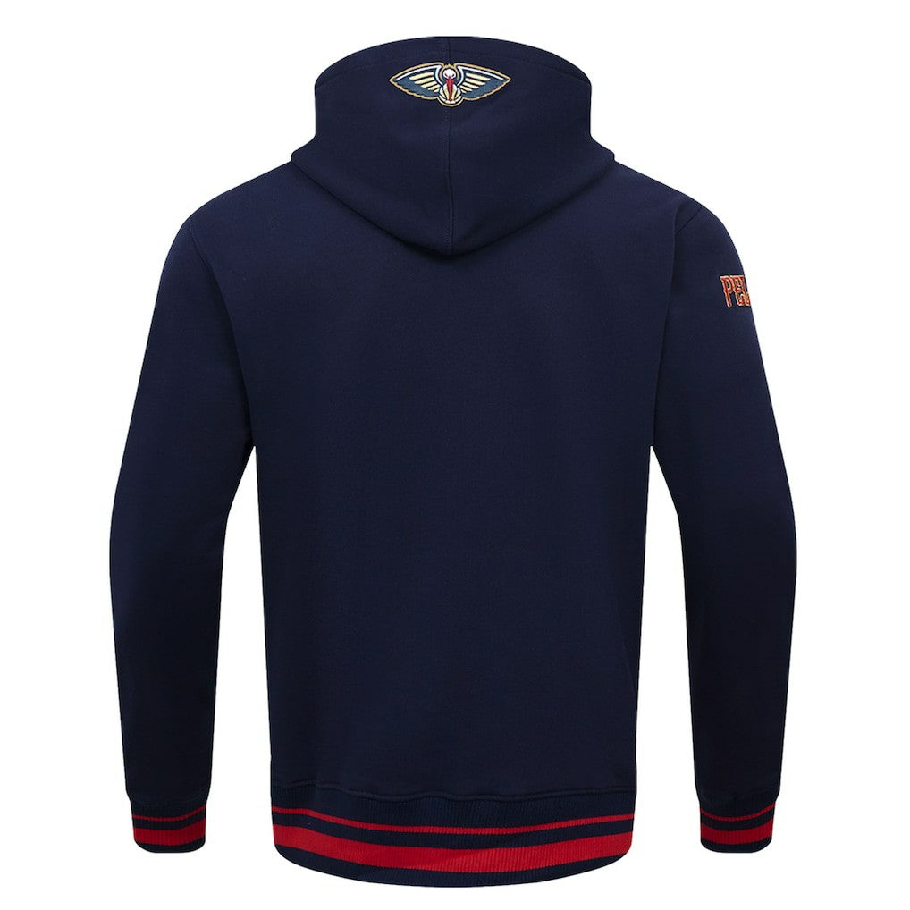New Orleans Pelicans Pro Standard Script Tail Pullover Hoodie Navy - NBA
