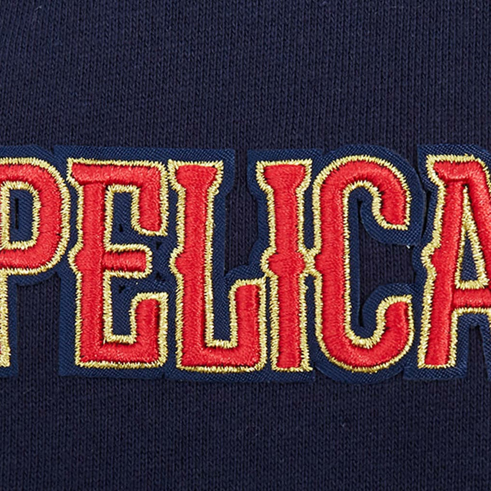 New Orleans Pelicans Pro Standard Script Tail Pullover Hoodie Navy - NBA