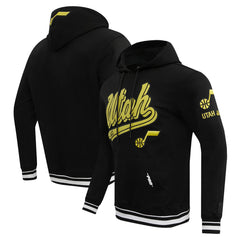Utah Jazz Pro Standard Script Tail Pullover Hoodie Black - NBA