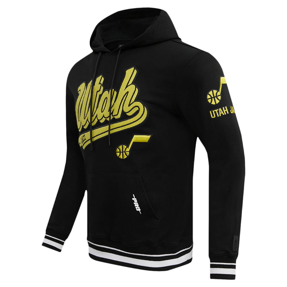 Utah Jazz Pro Standard Script Tail Pullover Hoodie Black - NBA