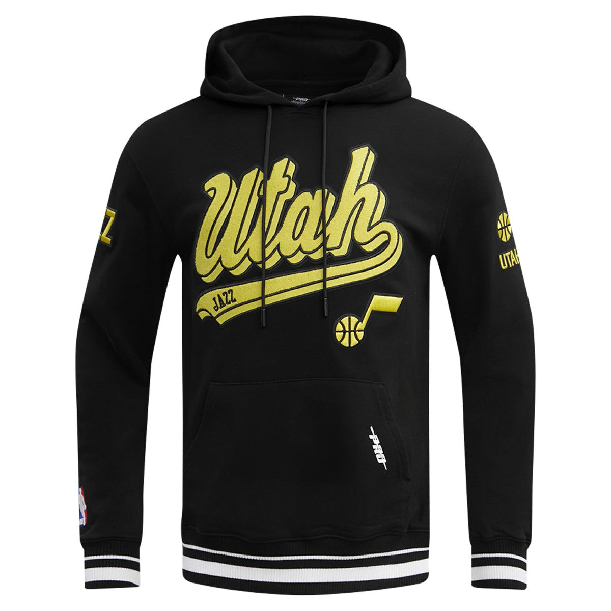 Utah Jazz Pro Standard Script Tail Pullover Hoodie Black - NBA