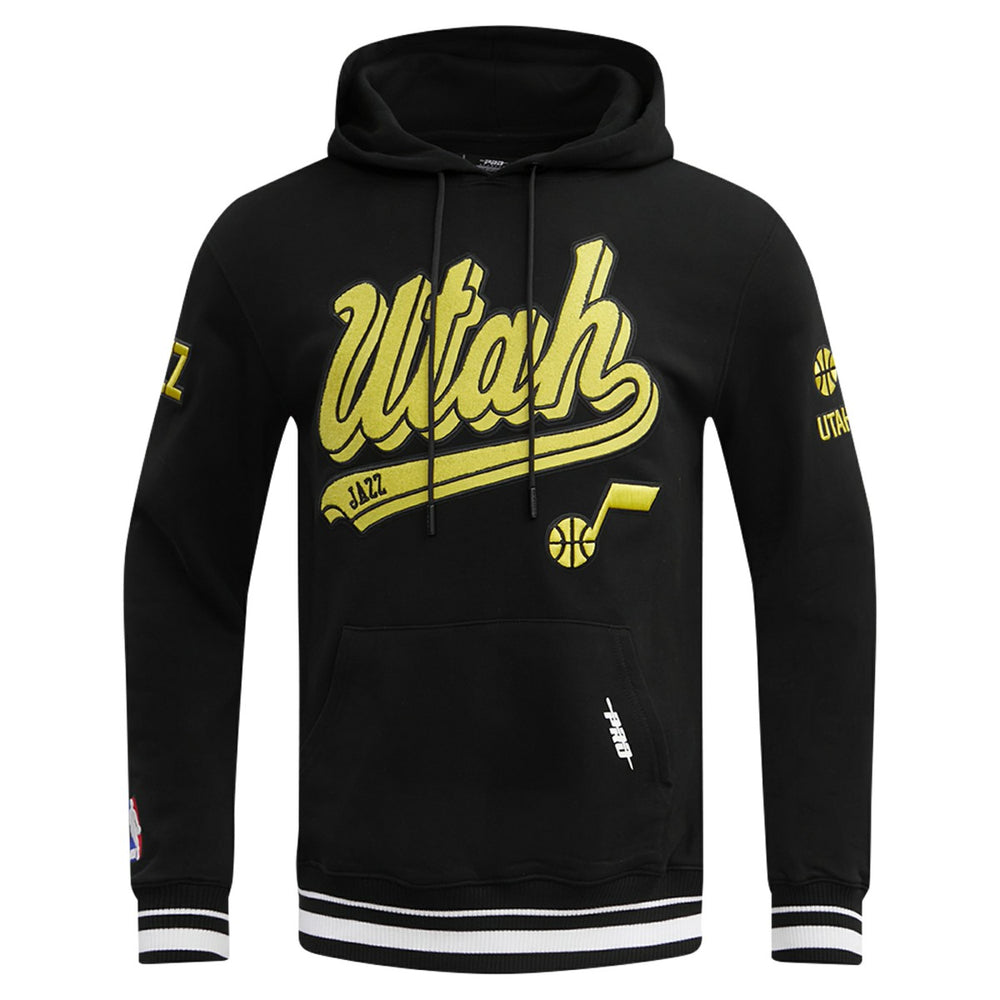 Utah Jazz Pro Standard Script Tail Pullover Hoodie Black - NBA