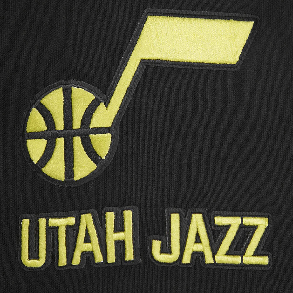 Utah Jazz Pro Standard Script Tail Pullover Hoodie Black - NBA