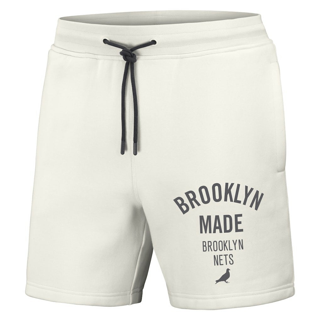 Brooklyn Nets NBA x Staple Heavyweight Fleece Shorts Cream - NBA
