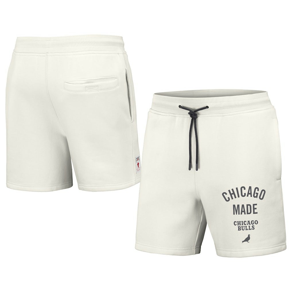 Chicago Bulls NBA x Staple Heavyweight Fleece Shorts Cream - NBA
