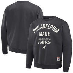 Philadelphia 76ers NBA x Staple Plush Pullover Sweatshirt Anthracite - NBA