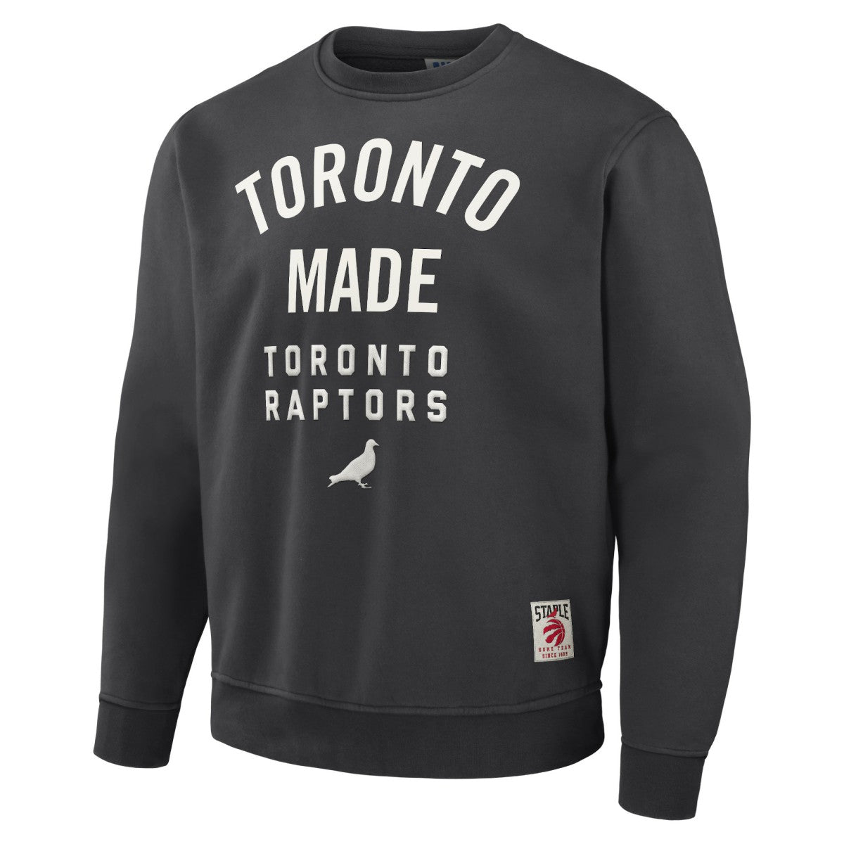 Toronto Raptors NBA x Staple Plush Pullover Sweatshirt Anthracite - NBA