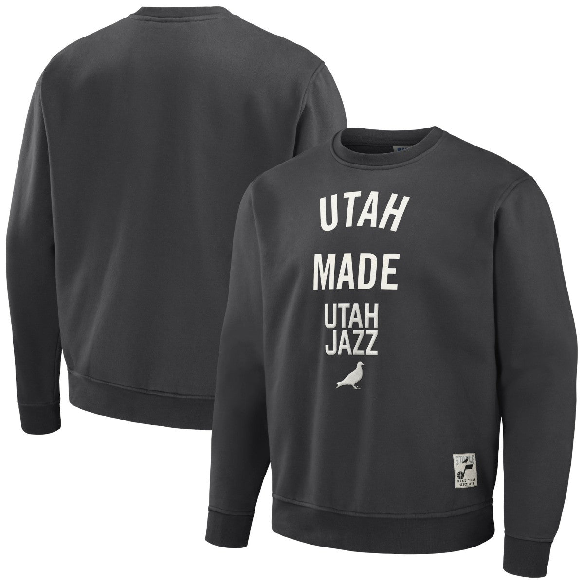 Utah Jazz NBA x Staple Plush Pullover Sweatshirt Anthracite - NBA