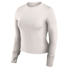 New Orleans Saints Women's Studio Fitted Long Sleeve Gym Top White | Fanatics