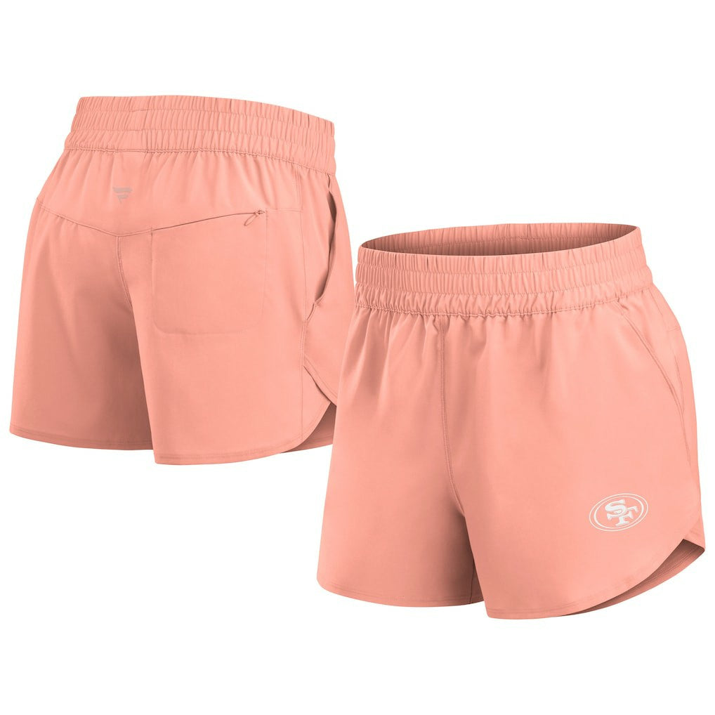San Francisco 49ers Women's Front Office Woven Shorts Coral | Fanatics