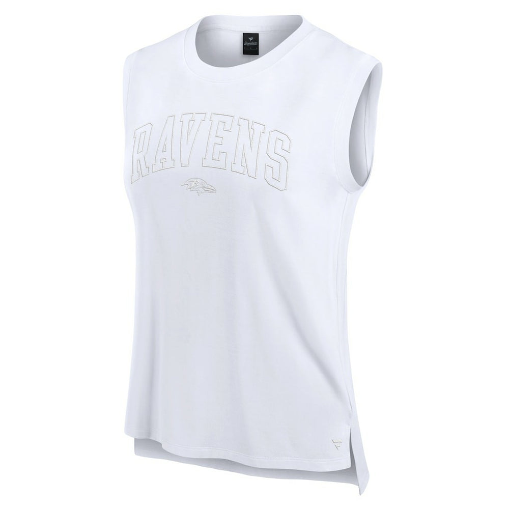 Baltimore Ravens Women's Studio Gym Tank Top White | Fanatics