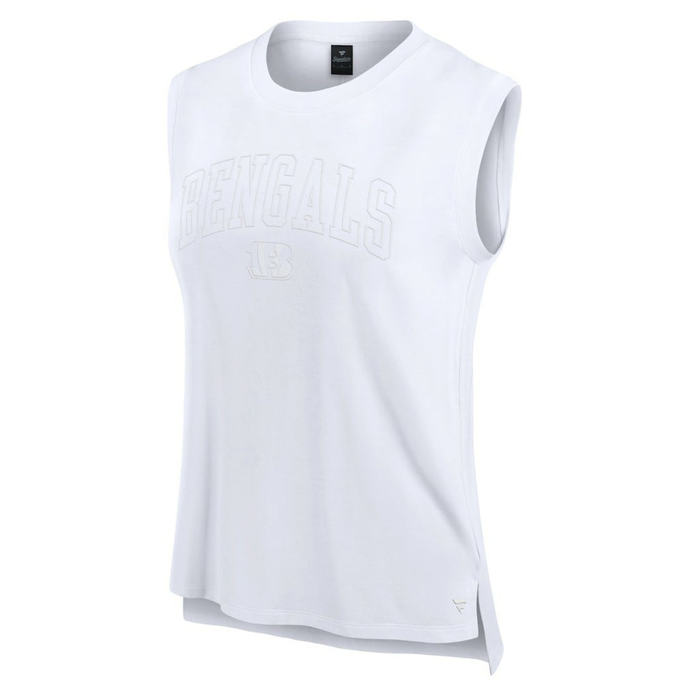 Cincinnati Bengals Women's Studio Gym Tank Top White | Fanatics
