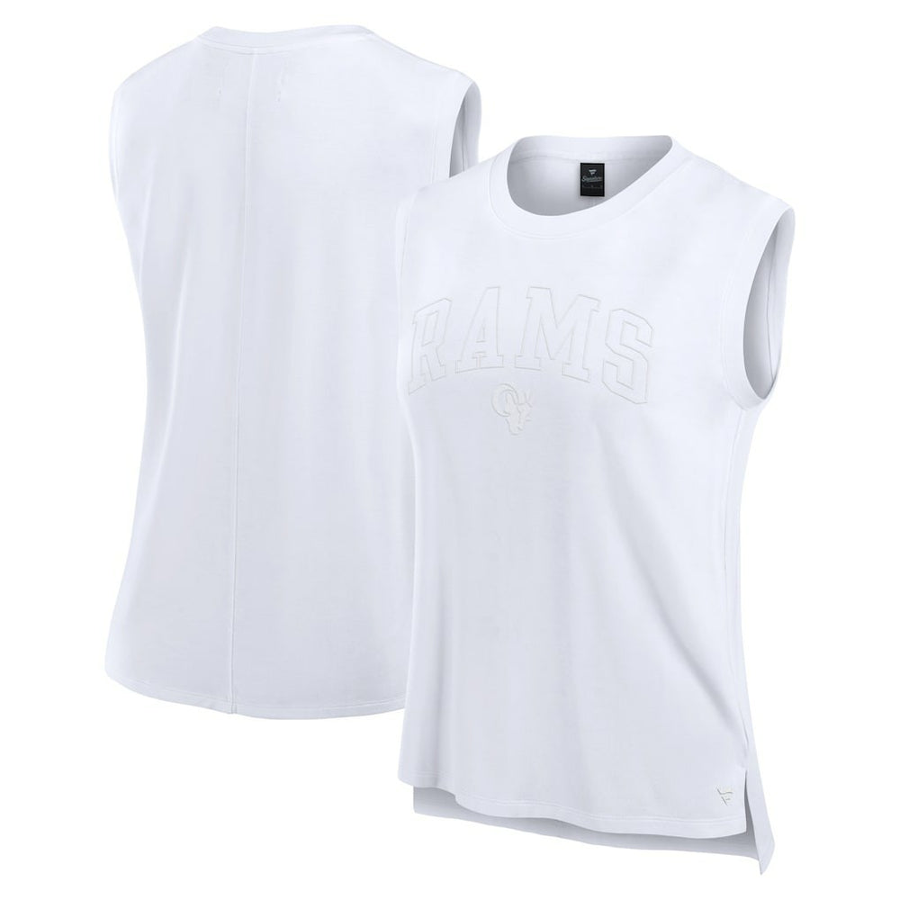 Los Angeles Rams Women's Studio Gym Tank Top White | Fanatics