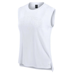 New Orleans Saints Women's Studio Gym Tank Top White | Fanatics