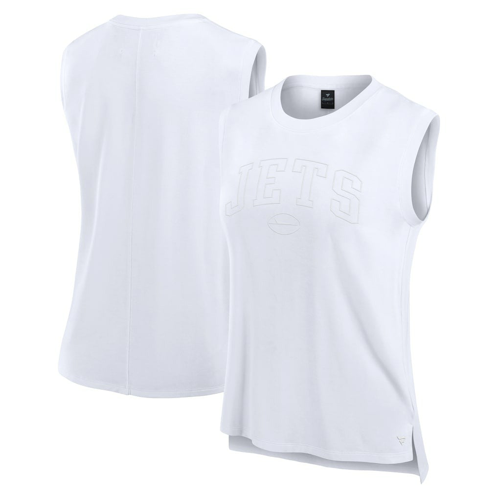 New York Jets Women's Studio Gym Tank Top White | Fanatics