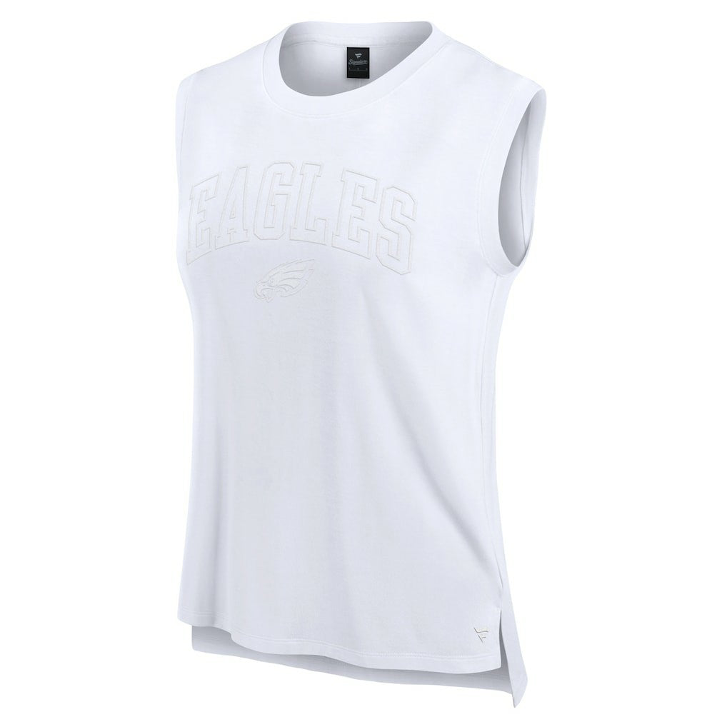 Philadelphia Eagles Women's Studio Gym Tank Top White | Fanatics