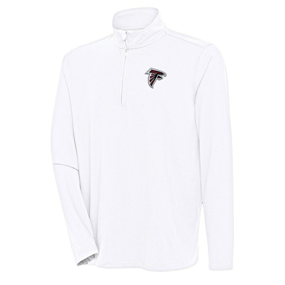 Atlanta Falcons Antigua Hunk Quarter-Zip Pullover Top White | NFL