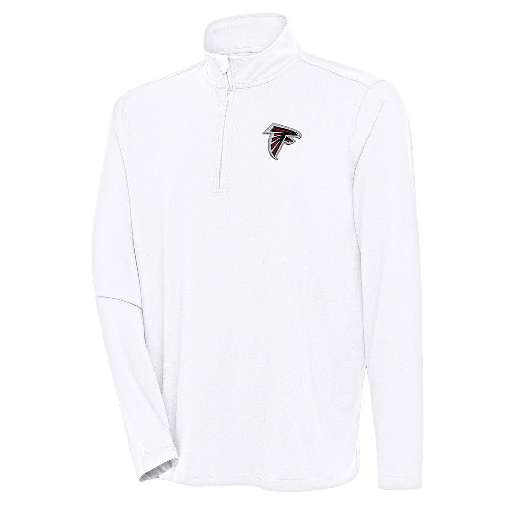 Atlanta Falcons Antigua Hunk Quarter-Zip Pullover Top White | NFL