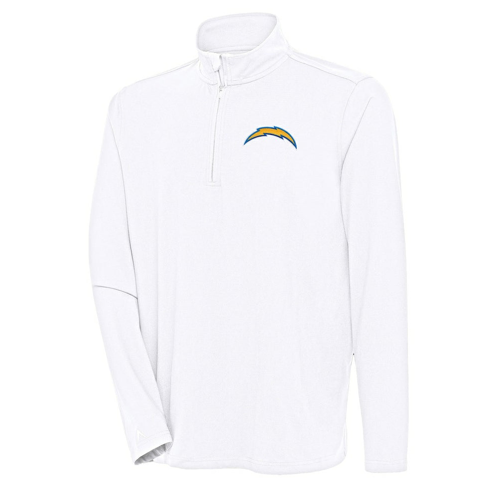Los Angeles Chargers Antigua Hunk Quarter-Zip Pullover Top White | NFL
